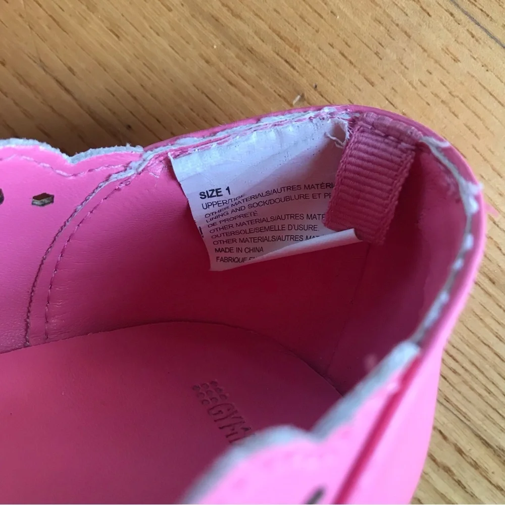 Gymboree pink Easter dress shoes flats youth big kid girls starburst deco size 1